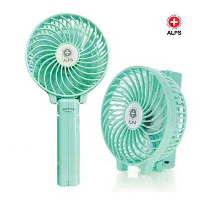 [알프스] 휴대용/핸디형/손/접의식/핸디/USB/선풍기/스카이블루/민트