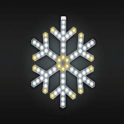 Lumiflower 2001 Red WLF2001m-rf/CW 쿨화이트 포인트 레드 눈꽃모양 엘이디 LED